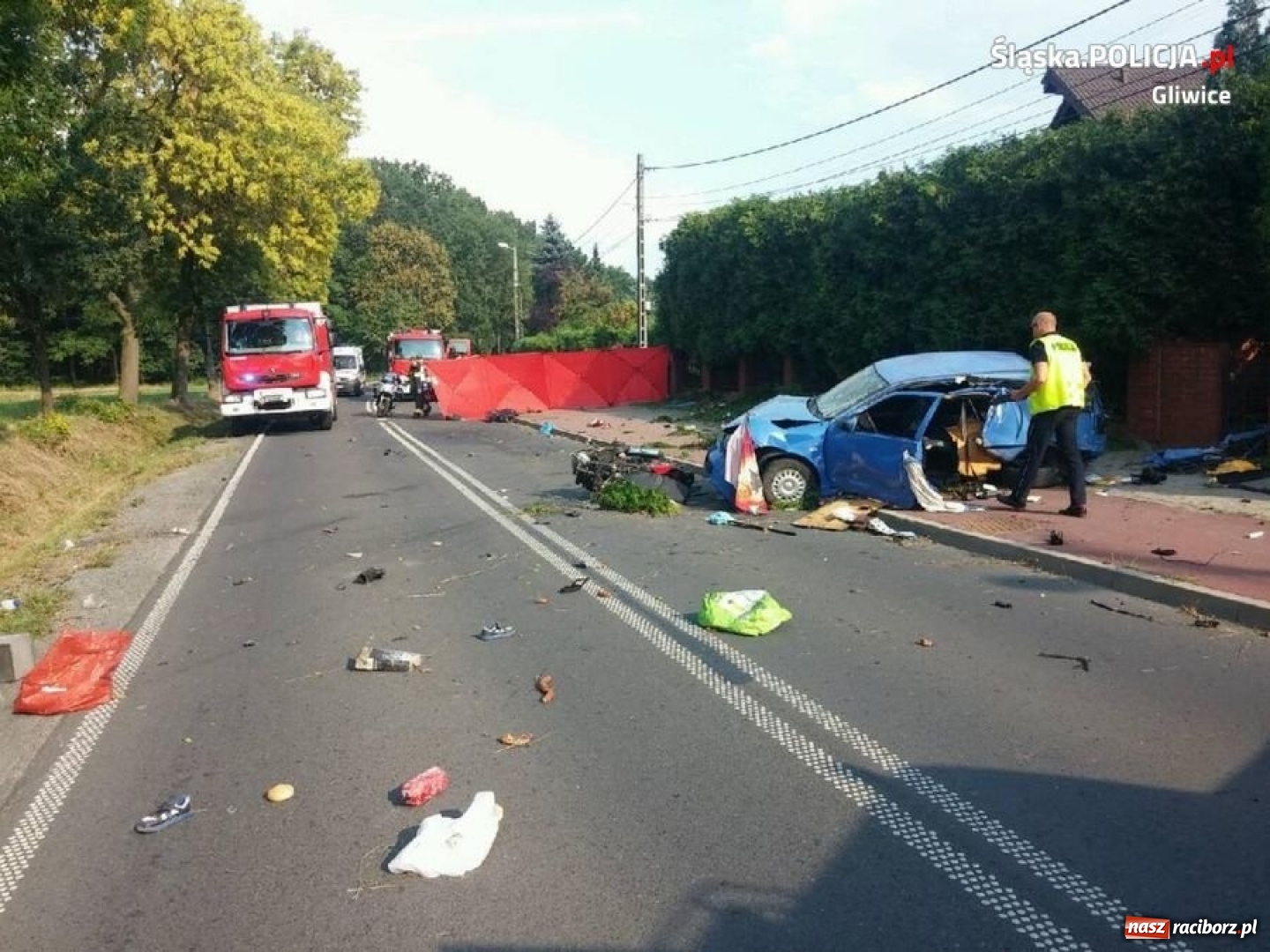 Zdjęcie w galerii na portalu naszraciborz.pl: Tragiczna śmierć motorowerzysty z Rud. Wjechał w niego czołowo pijany kierowca wiadomości z regionu
