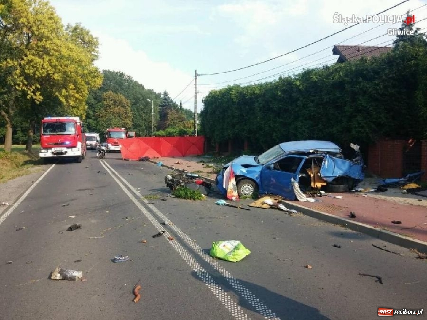 Zdjęcie w galerii na portalu naszraciborz.pl: Tragiczna śmierć motorowerzysty z Rud. Wjechał w niego czołowo pijany kierowca wiadomości z regionu