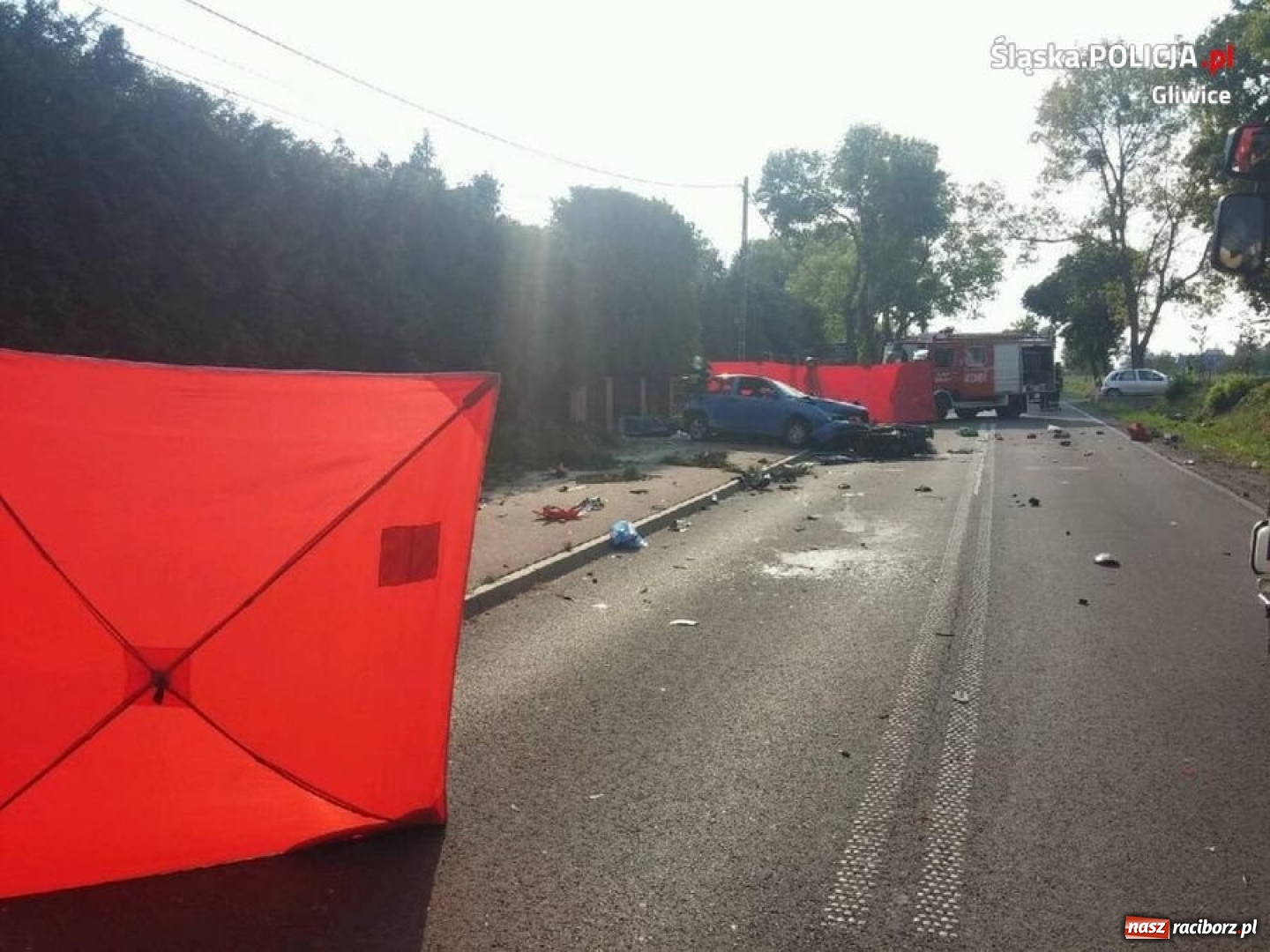 Zdjęcie w galerii na portalu naszraciborz.pl: Tragiczna śmierć motorowerzysty z Rud. Wjechał w niego czołowo pijany kierowca wiadomości z regionu