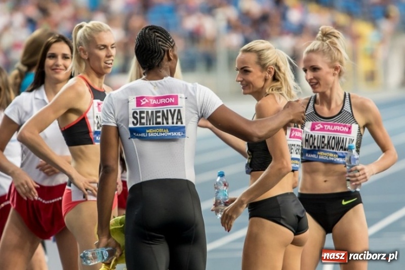 Zdjęcie w galerii na portalu naszraciborz.pl: Memoriał Skolimowskiej. Justyna Święty-Ersetic tuż za Caster Semenyą wiadomości z regionu