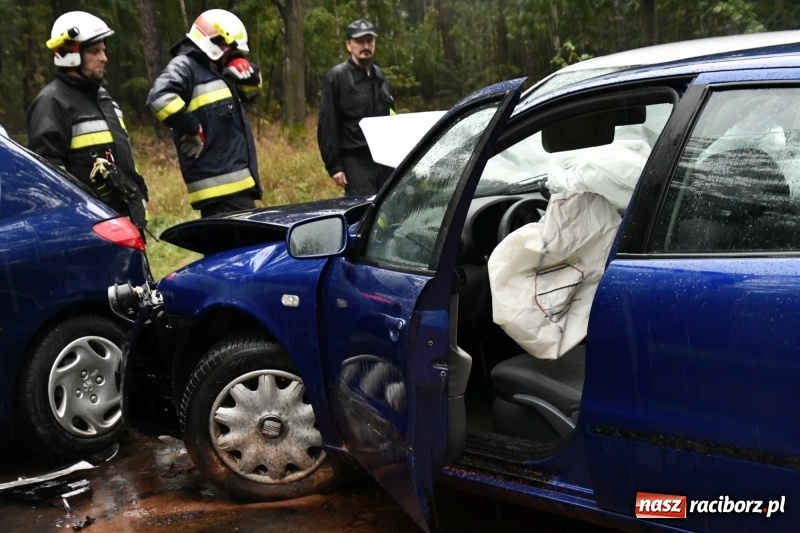 Zdjęcie w galerii na portalu naszraciborz.pl: Wypadek na DW 425 Kuźnia-Solarnia. Ranna kobieta i dwójka jej dzieci  wiadomości z regionu