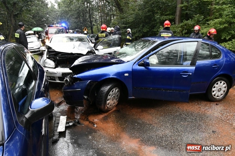 Zdjęcie w galerii na portalu naszraciborz.pl: Wypadek na DW 425 Kuźnia-Solarnia. Ranna kobieta i dwójka jej dzieci  wiadomości z regionu