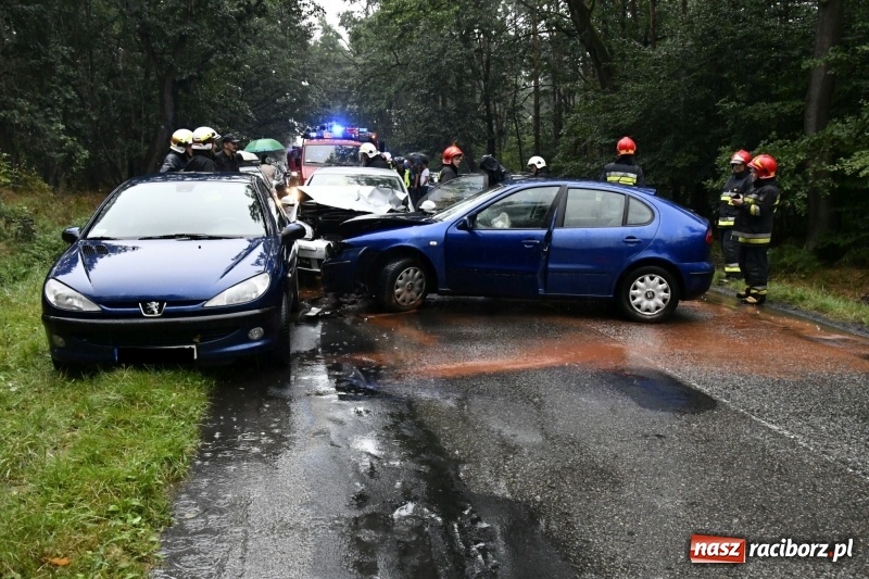 Zdjęcie w galerii na portalu naszraciborz.pl: Wypadek na DW 425 Kuźnia-Solarnia. Ranna kobieta i dwójka jej dzieci  wiadomości z regionu