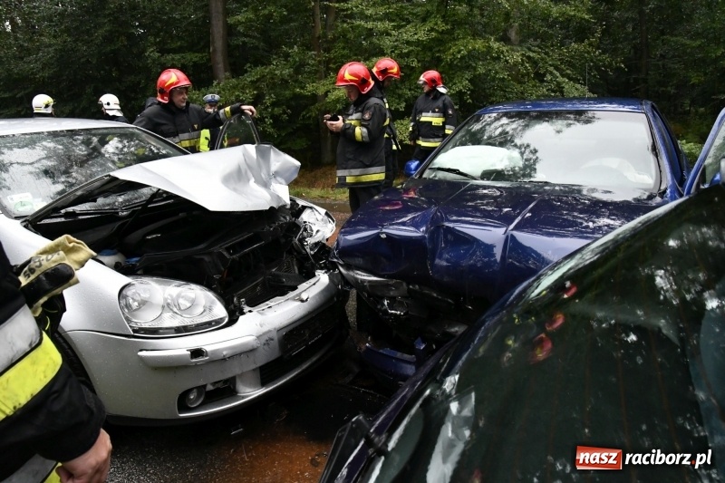 Zdjęcie w galerii na portalu naszraciborz.pl: Wypadek na DW 425 Kuźnia-Solarnia. Ranna kobieta i dwójka jej dzieci  wiadomości z regionu