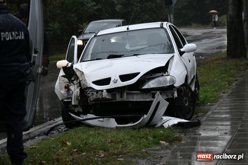 Zdjęcie w galerii na portalu naszraciborz.pl: Wypadek na DW 425 Kuźnia-Solarnia. Ranna kobieta i dwójka jej dzieci  wiadomości z regionu