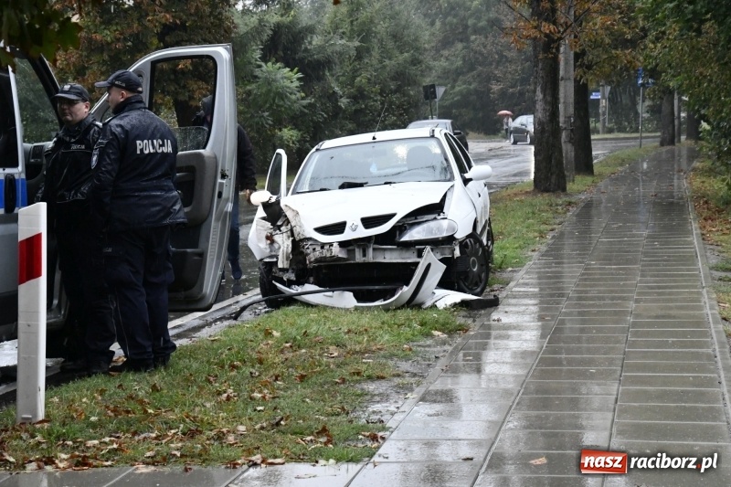 Zdjęcie w galerii na portalu naszraciborz.pl: Wypadek na DW 425 Kuźnia-Solarnia. Ranna kobieta i dwójka jej dzieci  wiadomości z regionu
