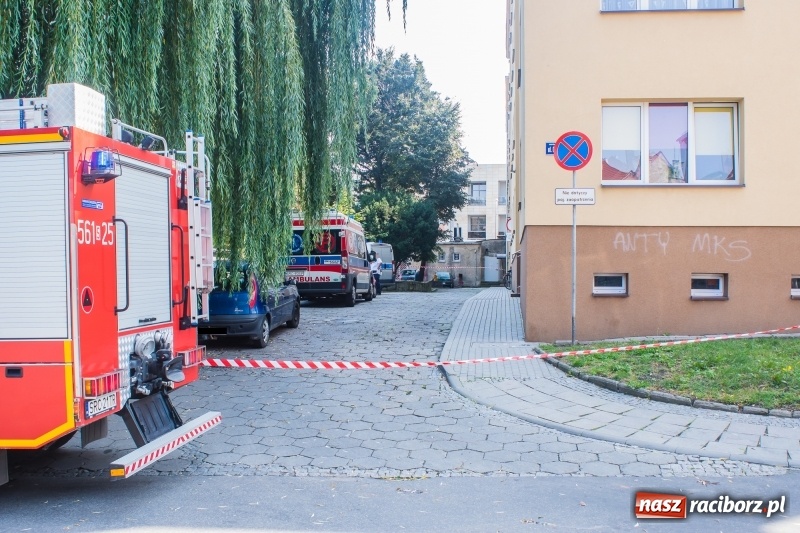Zdjęcie w galerii na portalu naszraciborz.pl: Ewakuacja mieszkańców bloku przy ulicy Odrzańskiej. Na strychu znaleziono pocisk wiadomości z regionu