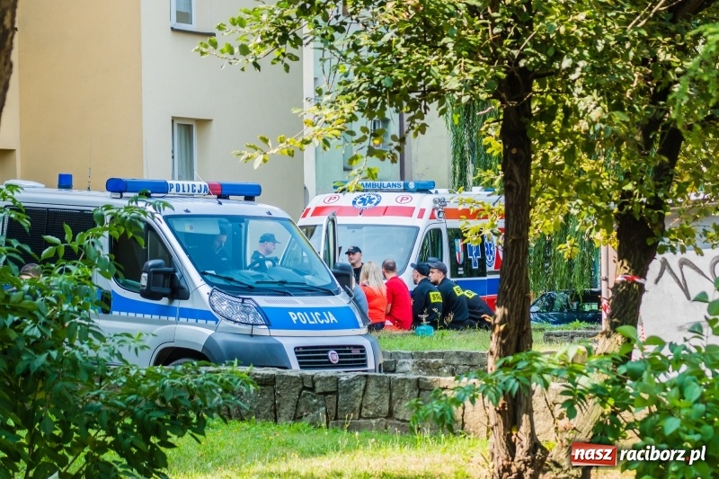 Zdjęcie w galerii na portalu naszraciborz.pl: Ewakuacja mieszkańców bloku przy ulicy Odrzańskiej. Na strychu znaleziono pocisk wiadomości z regionu