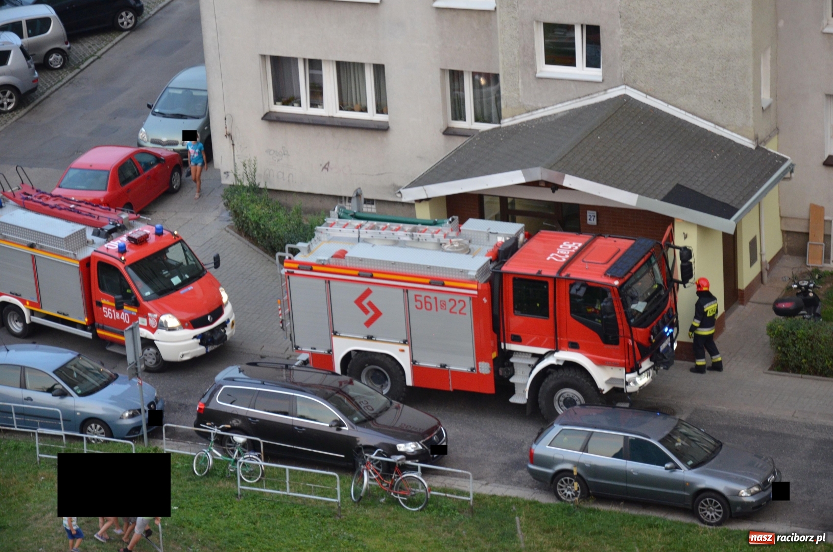 Zdjęcie w galerii na portalu naszraciborz.pl: Akcja na Katowickiej. Zagrożenie było poważne  wiadomości z regionu