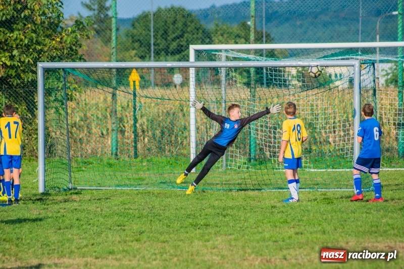 Zdjęcie w galerii na portalu naszraciborz.pl: Choć bramkarz Górek Śląskich dwoił się i troił, to swego zespołu przed porażką nie uchronił wiadomości z regionu