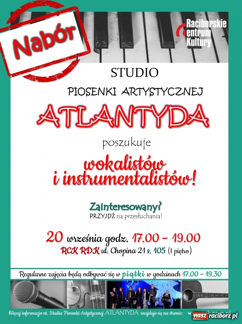 Zdjęcie w galerii na portalu naszraciborz.pl: RCK rekrutuje na zajęcia i warsztaty w nowym roku szkolnym wiadomości z regionu