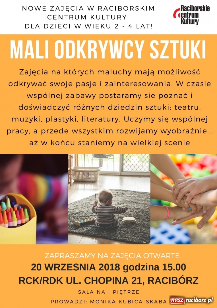 Zdjęcie w galerii na portalu naszraciborz.pl: RCK rekrutuje na zajęcia i warsztaty w nowym roku szkolnym wiadomości z regionu