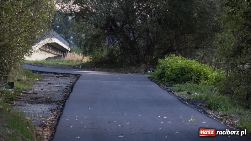 Zdjęcie w galerii na portalu naszraciborz.pl: Ścieżka w ciemności. Na Gliwickiej nie będzie lamp, bo nie ma prądu!  wiadomości z regionu