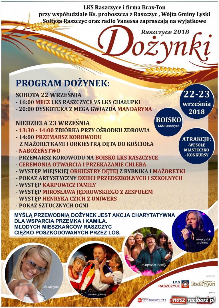 Zdjęcie w galerii na portalu naszraciborz.pl: Mandaryna na dożynkach w Raszczycach  wiadomości z regionu