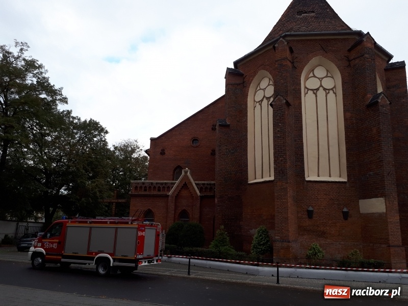 Zdjęcie w galerii na portalu naszraciborz.pl: Uszkodzone samochody, dach kościoła farnego, powalone drzewa. Nocna wichura nad Raciborzem FOTO wiadomości z regionu