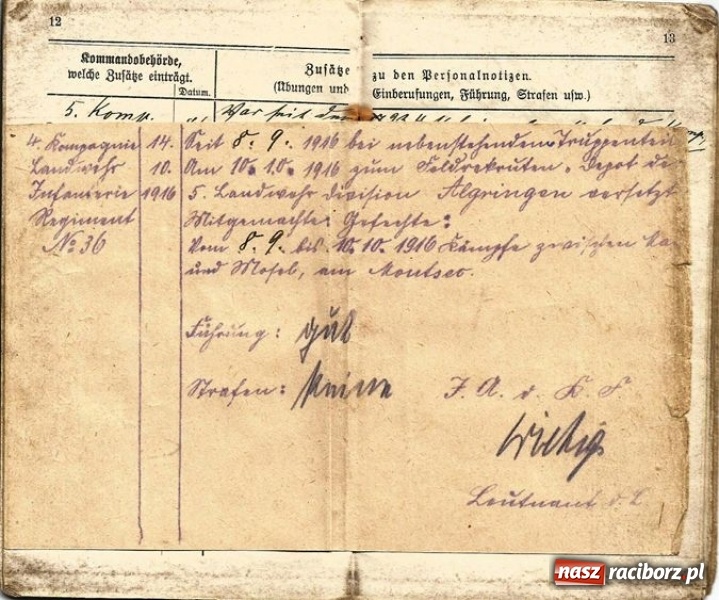 Zdjęcie w galerii na portalu naszraciborz.pl: Wojna dziesiątkuje raciborskie pułki  wiadomości z regionu