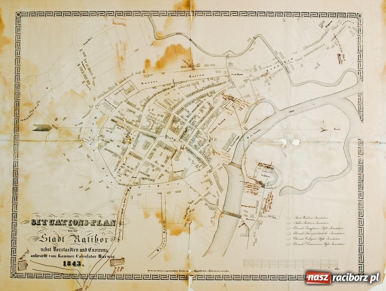 Zdjęcie w galerii na portalu naszraciborz.pl: W raciborskim archiwum odkryto plan śródmieścia z 1844 roku  wiadomości z regionu