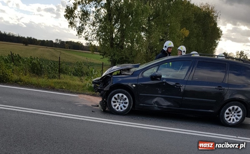 Zdjęcie w galerii na portalu naszraciborz.pl: Dwa peugeoty zderzyły się na DK45 w Bieńkowicach  wiadomości z regionu