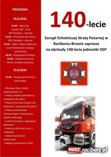 Zdjęcie w galerii na portalu naszraciborz.pl: OSP Brzezie zaprasza na swoje 140. urodziny i nocne zawody  wiadomości z regionu
