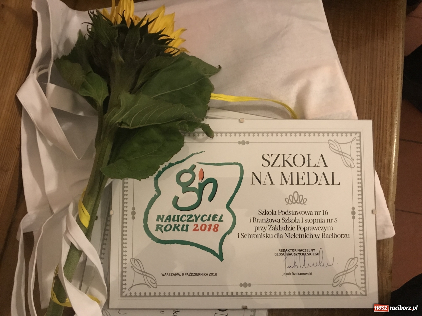 Zdjęcie w galerii na portalu naszraciborz.pl: Jeden z najlepszych nauczycieli w Polsce pracuje w Raciborzu wiadomości z regionu