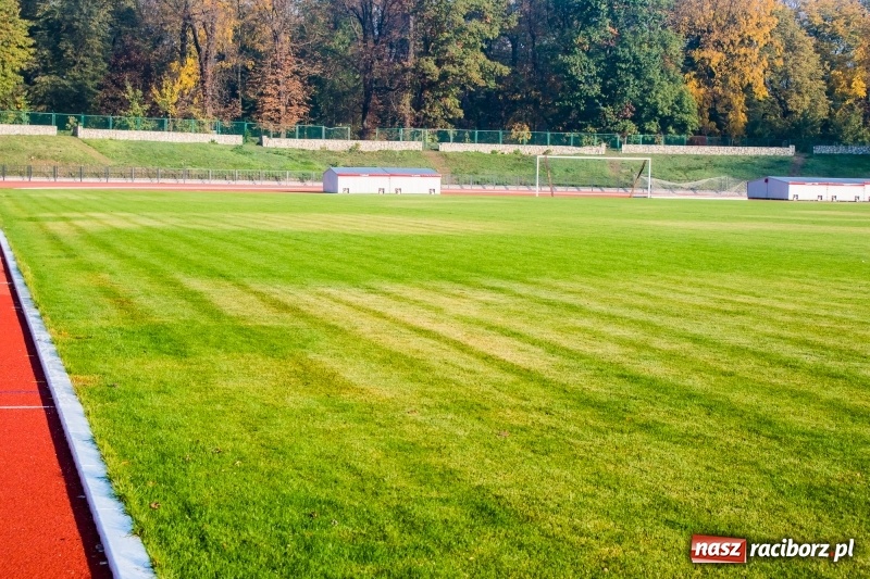 Zdjęcie w galerii na portalu naszraciborz.pl: Tak wygląda oświetlenie stadionu w Raciborzu. Co się dzieje z murawą? Jest miejscami spalona wiadomości z regionu