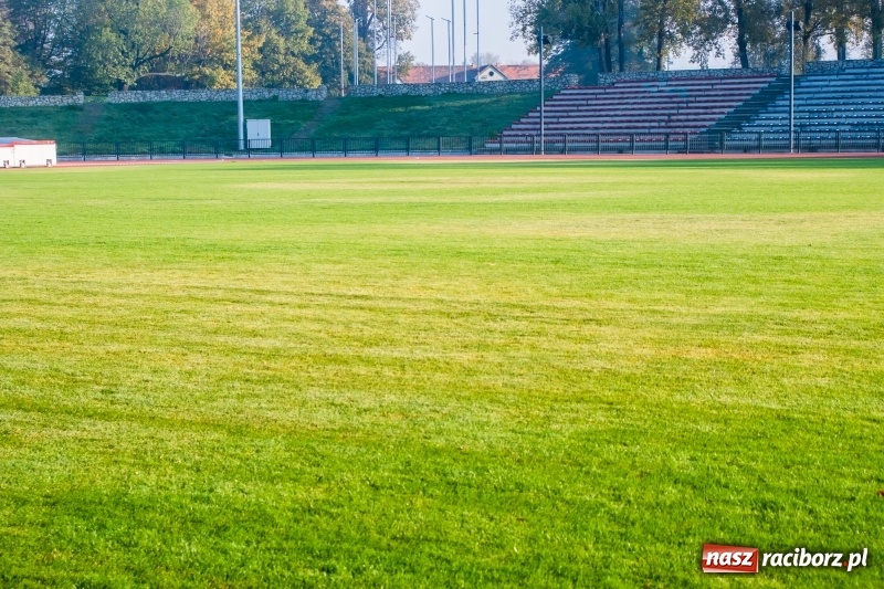 Zdjęcie w galerii na portalu naszraciborz.pl: Tak wygląda oświetlenie stadionu w Raciborzu. Co się dzieje z murawą? Jest miejscami spalona wiadomości z regionu