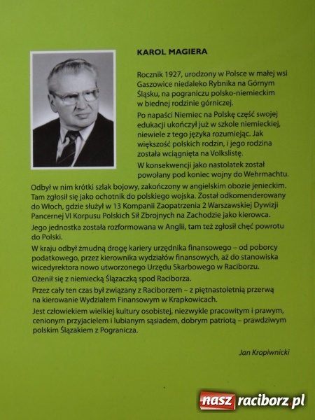 Zdjęcie w galerii na portalu naszraciborz.pl: Racibórz pożegna Karola Magierę, zasłużonego działacza TMZR  wiadomości z regionu