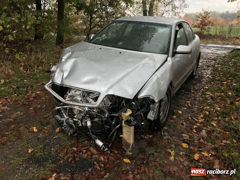 Zdjęcie w galerii na portalu naszraciborz.pl: Czołowe zderzenie audi i forda na DW 919 wiadomości z regionu