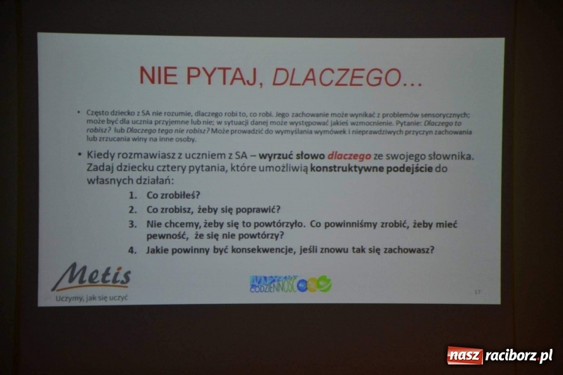 Zdjęcie w galerii na portalu naszraciborz.pl: Autyzm. Codzienność… Sytuacje społeczne - konferencja na zamku  wiadomości z regionu