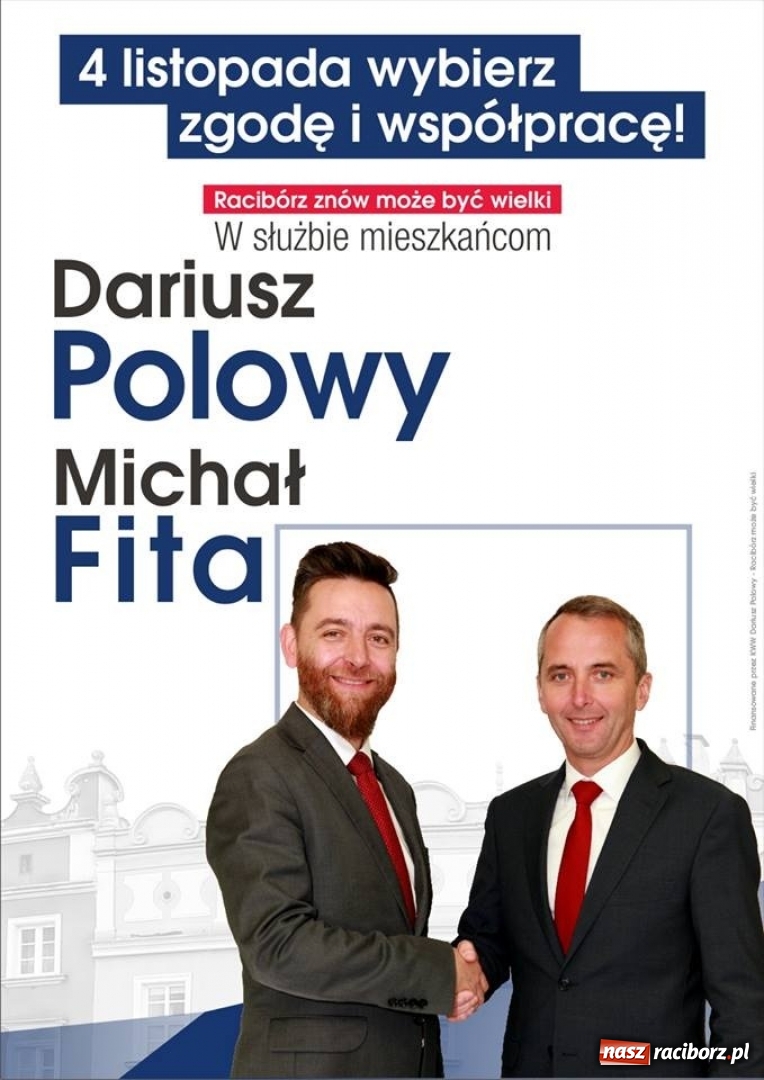 Zdjęcie w galerii na portalu naszraciborz.pl: Michał Fita oficjalnie poparł Dariusza Polowego w II turze wyborów prezydenckich. Ma być wiceprezydentem miasta wiadomości z regionu