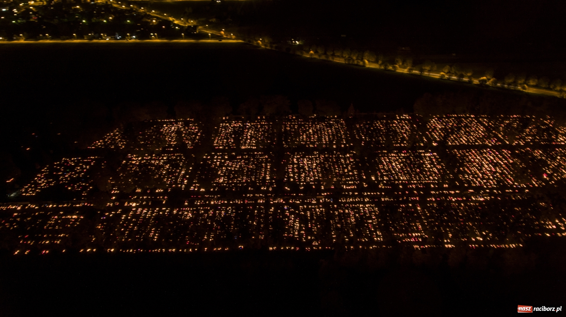 Zdjęcie w galerii na portalu naszraciborz.pl: Dzień Zaduszny. Raciborskie nekropolie z lotu ptaka  wiadomości z regionu