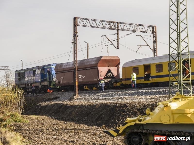 Zdjęcie w galerii na portalu naszraciborz.pl: Wykolejenie w Markowicach. Obraz z lotu ptaka  wiadomości z regionu