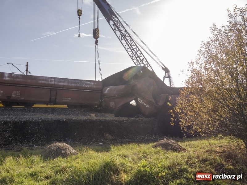 Zdjęcie w galerii na portalu naszraciborz.pl: Wykolejenie w Markowicach. Obraz z lotu ptaka  wiadomości z regionu