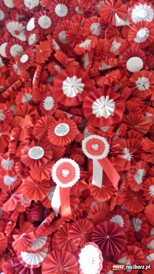 Zdjęcie w galerii na portalu naszraciborz.pl: Uczniowie SP 15 rozdają biało-czerwone kotyliony na Święto Niepodległości  wiadomości z regionu