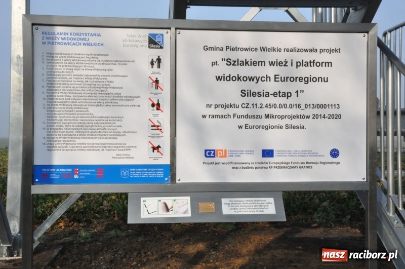 Zdjęcie w galerii na portalu naszraciborz.pl: W Pietrowicach Wielkich oddano do użytku wieżę widokową FOTO i WIDEO wiadomości z regionu