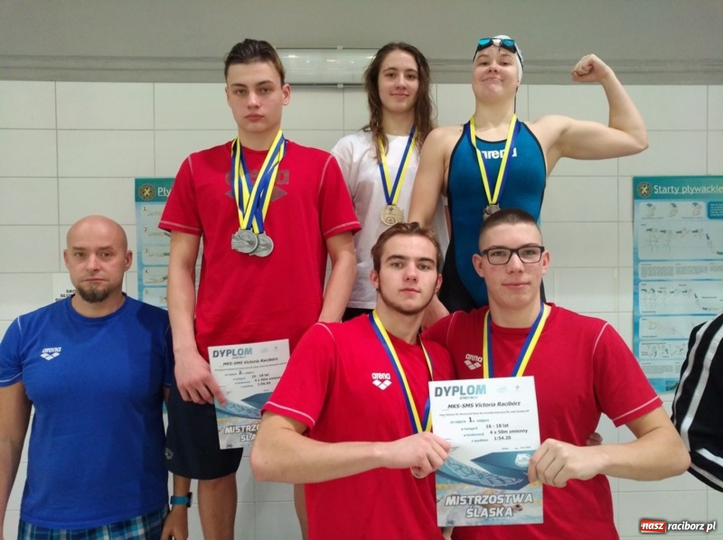 Zdjęcie w galerii na portalu naszraciborz.pl: Pływanie. 75 medali pływaków na Mistrzostwach Śląska wiadomości z regionu
