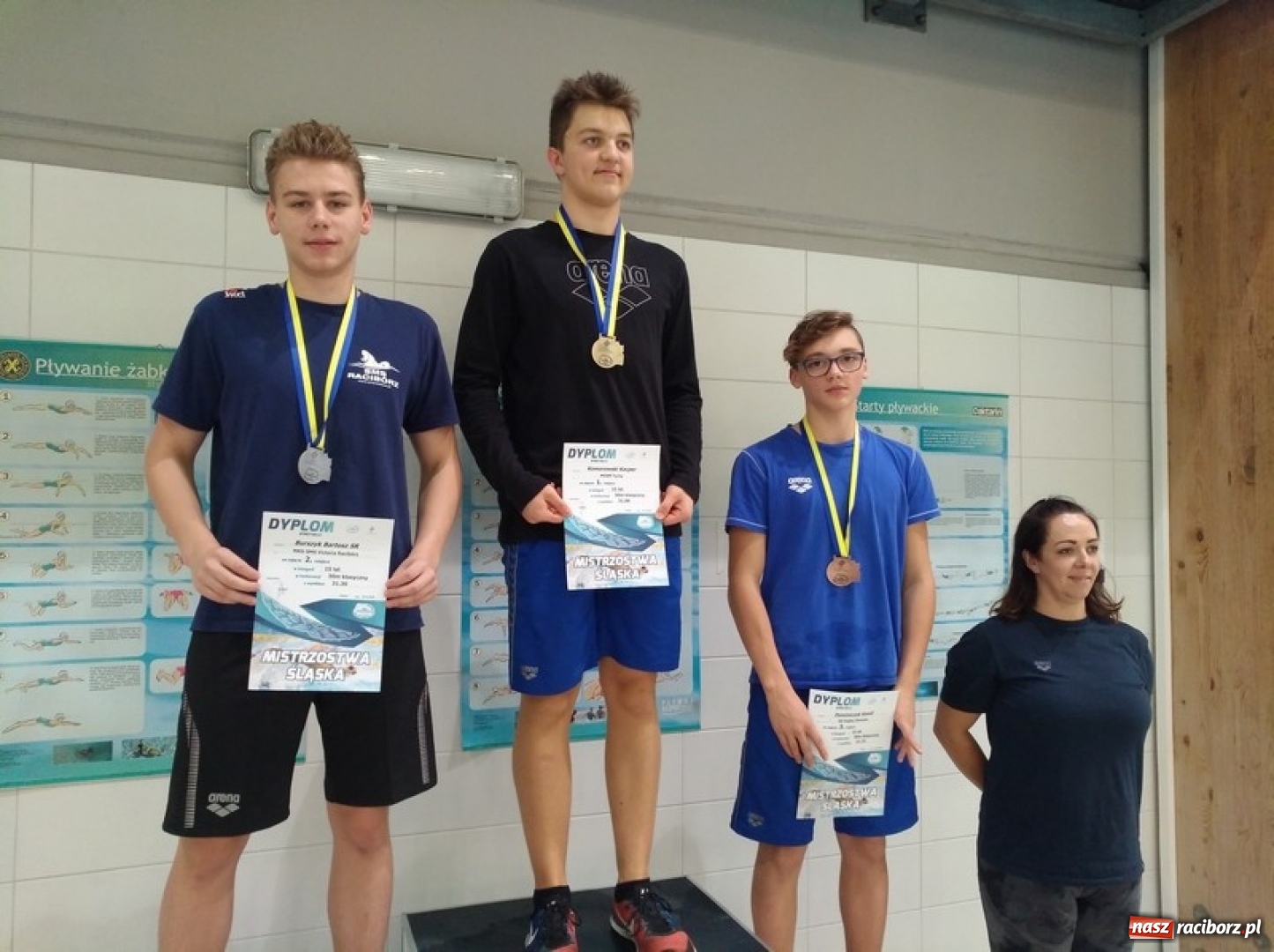 Zdjęcie w galerii na portalu naszraciborz.pl: Pływanie. 75 medali pływaków na Mistrzostwach Śląska wiadomości z regionu