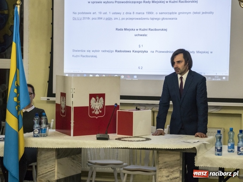 Zdjęcie w galerii na portalu naszraciborz.pl: Radosław Kasprzyk nowym przewodniczącym Rady Miejskiej w Kuźni Raciborskiej  wiadomości z regionu