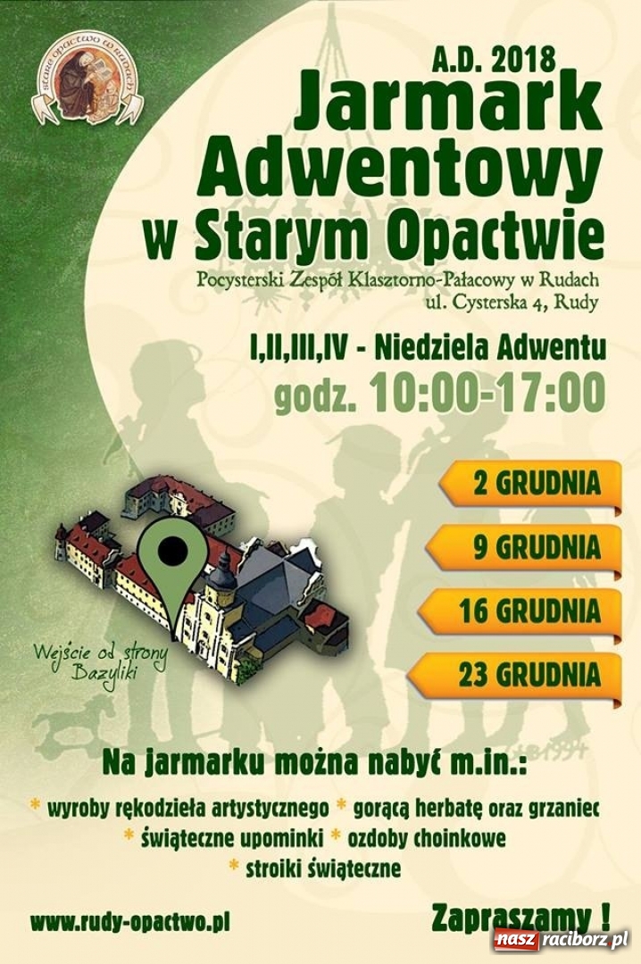 Zdjęcie w galerii na portalu naszraciborz.pl: Stare opactwo w Rudach zaprasza na świąteczny jarmark  wiadomości z regionu