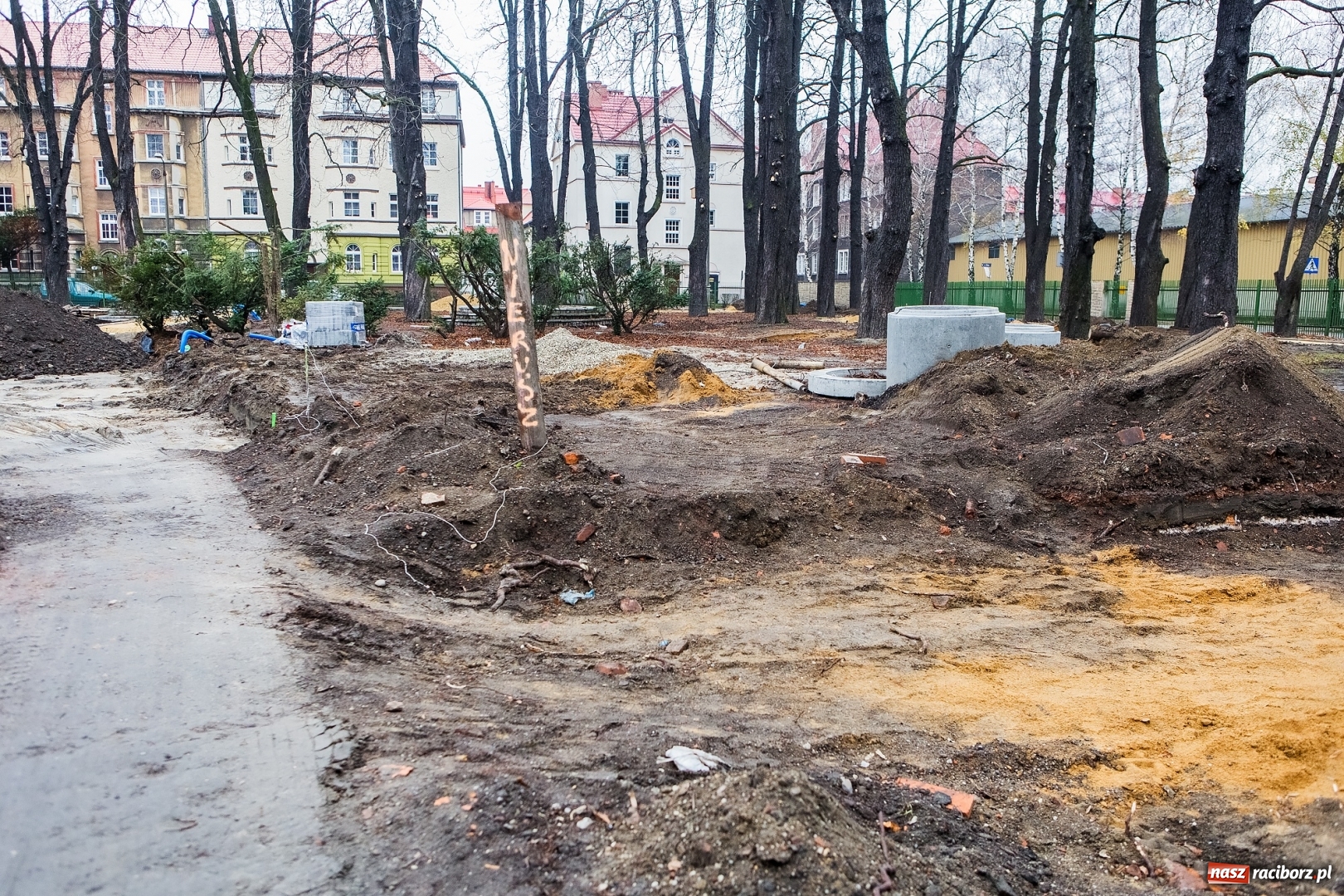 Zdjęcie w galerii na portalu naszraciborz.pl: Trwa przebudowa parku Jordanowskiego  wiadomości z regionu