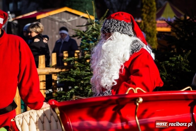 Zdjęcie w galerii na portalu naszraciborz.pl: Zagroda z Mikołajem i żywymi reniferami na rynku wiadomości z regionu