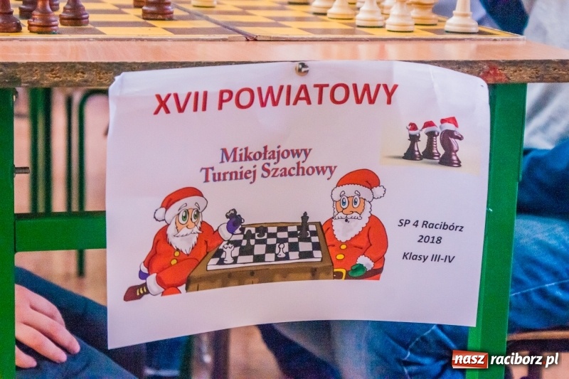 Zdjęcie w galerii na portalu naszraciborz.pl: XVII Mikołajkowy Turniej Szachowy w SP 4 wiadomości z regionu