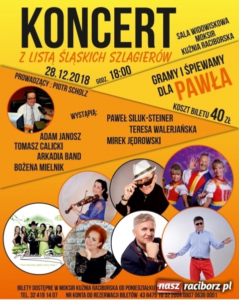 Zdjęcie w galerii na portalu naszraciborz.pl: Gwiazdy Śląskich Szlagierów zaśpiewają dla Pawła wiadomości z regionu