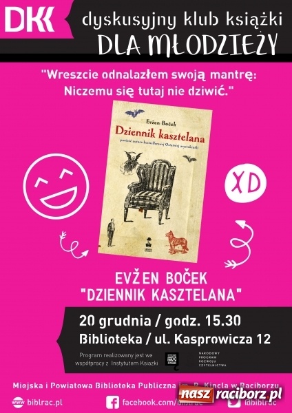 Zdjęcie w galerii na portalu naszraciborz.pl: Dyskusyjne Kluby Książki zapraszają na przedświąteczne spotkania wiadomości z regionu