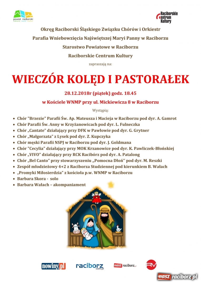 Zdjęcie w galerii na portalu naszraciborz.pl: Koncert kolęd i pastorałek w kościele WNMP wiadomości z regionu