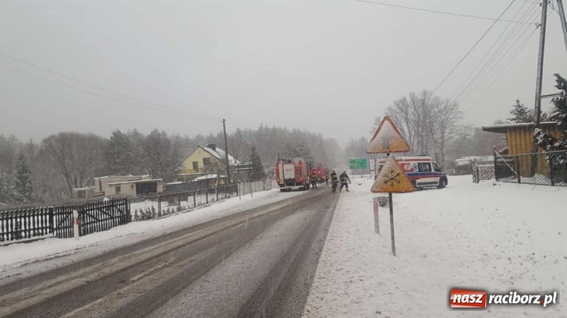 Zdjęcie w galerii na portalu naszraciborz.pl: Mercedes uderzył w drzewo. Pożar w fabryce  wiadomości z regionu