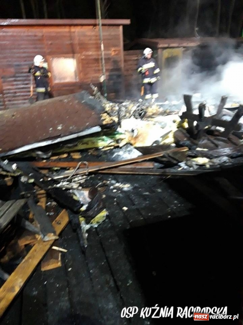 Zdjęcie w galerii na portalu naszraciborz.pl: Nocny pożar w ośrodku wypoczynkowym w Szymocicach. Paliły się pomieszczenia techniczne i kompleks SPA wiadomości z regionu