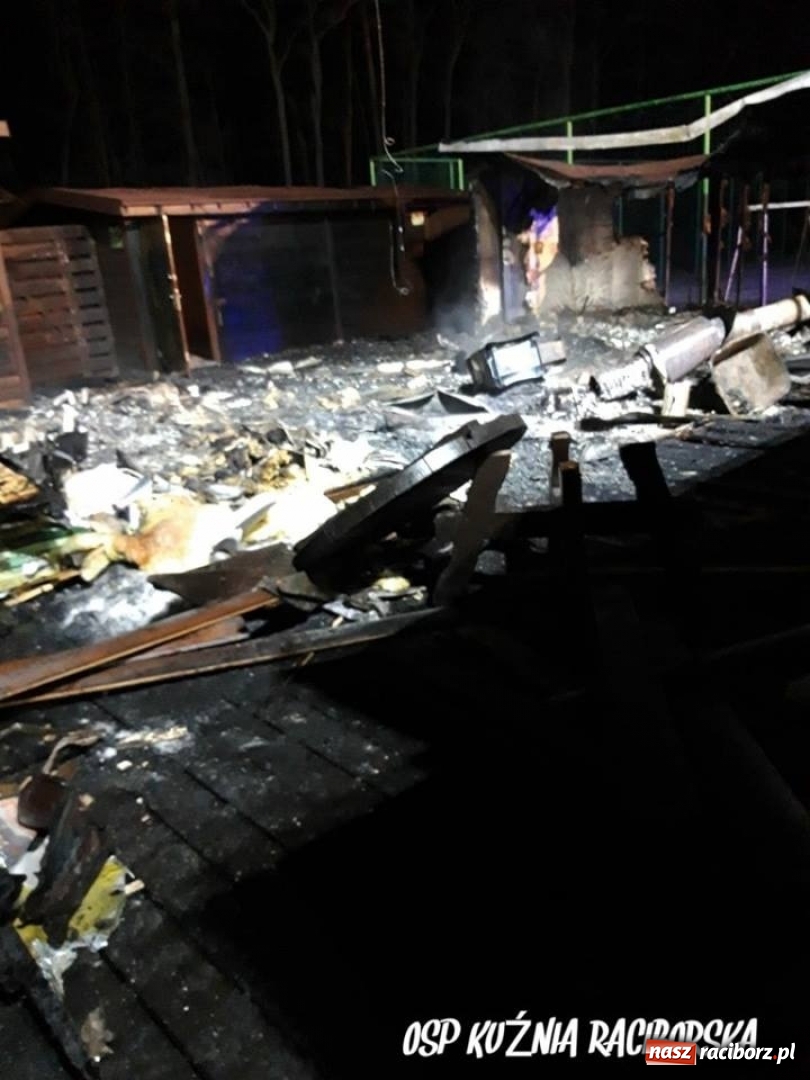 Zdjęcie w galerii na portalu naszraciborz.pl: Nocny pożar w ośrodku wypoczynkowym w Szymocicach. Paliły się pomieszczenia techniczne i kompleks SPA wiadomości z regionu