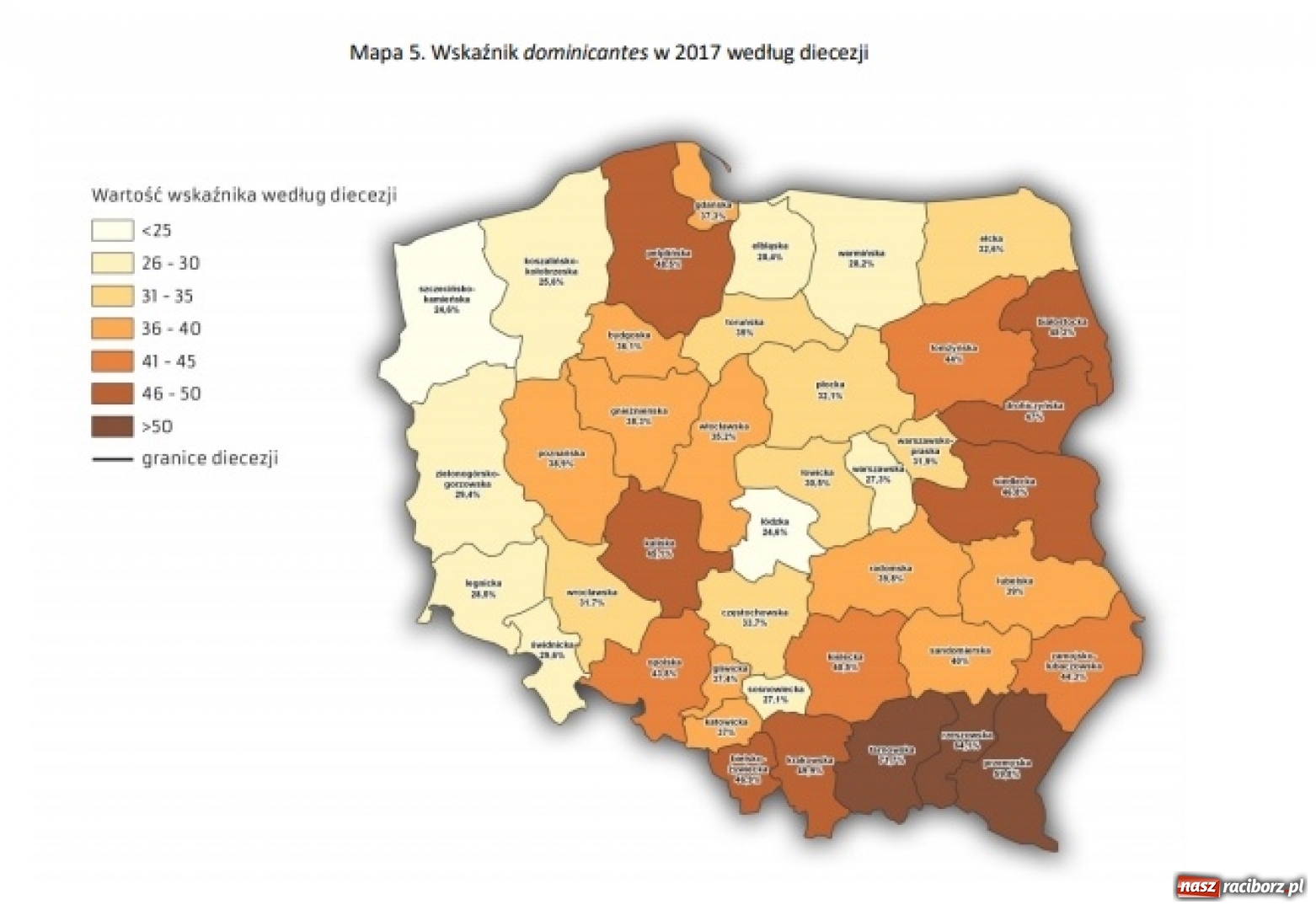 Zdjęcie w galerii na portalu naszraciborz.pl: STATISTICUM ECCLESIAE - Kościół publikuje dane na temat wiernych wiadomości z regionu