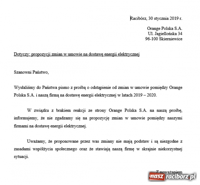Zdjęcie w galerii na portalu naszraciborz.pl: Porażeni przez Orange. Raciborskie firmy zapłacą znacznie więcej za prąd! wiadomości z regionu